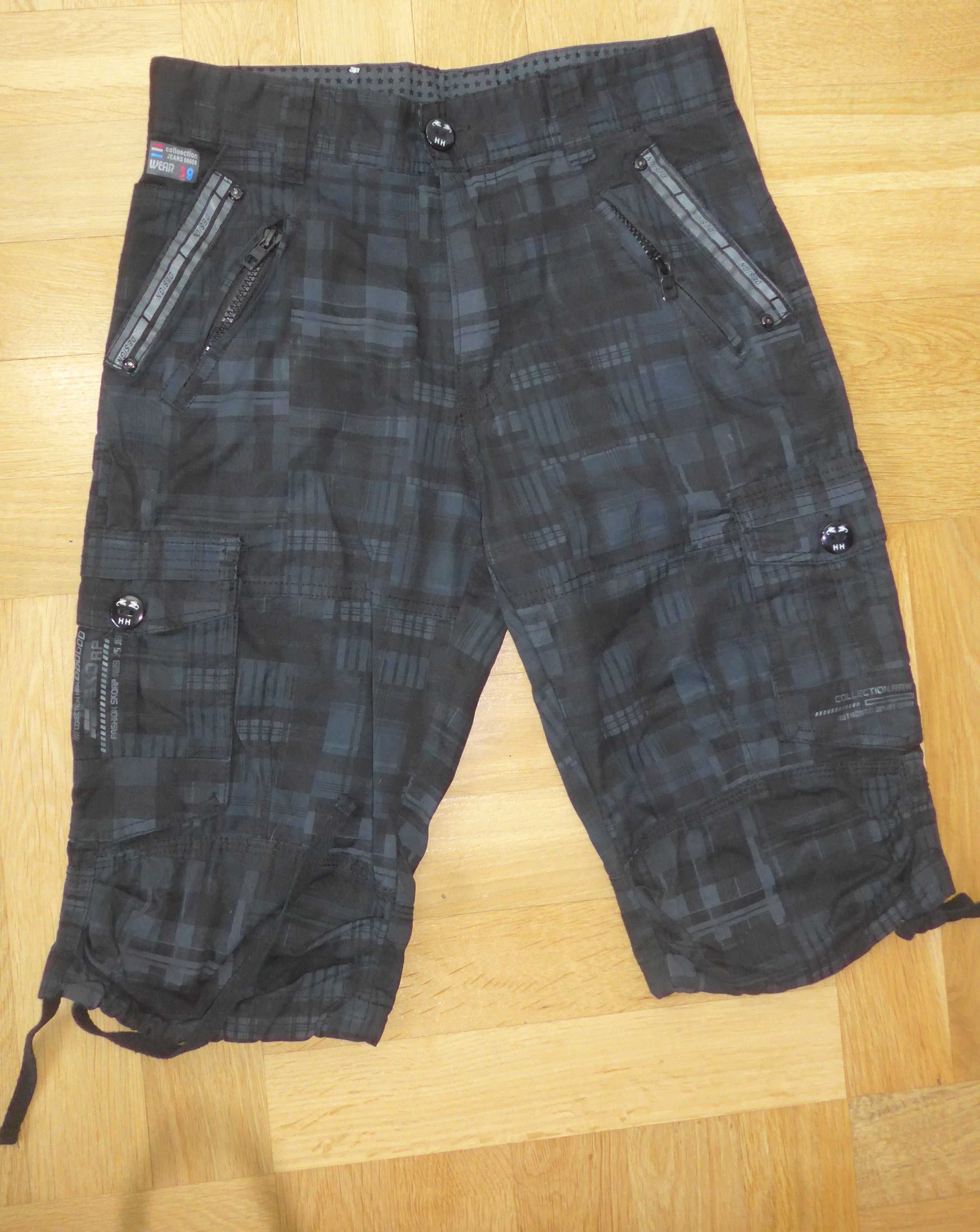 Krótkie spodnie, spodenki, dla chłopca, bermudy, 152 cm czarne Warszawa  Mokotów • OLX.pl
