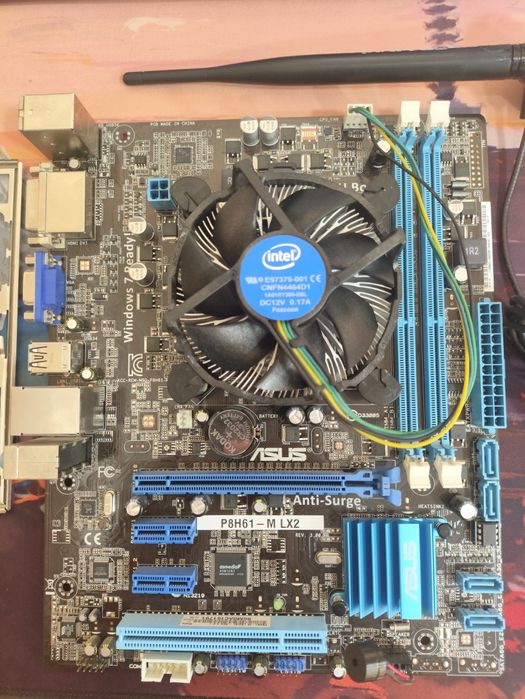 Комплект материнська плата asus p8h61 m lx2 1155 процесор wi-fi