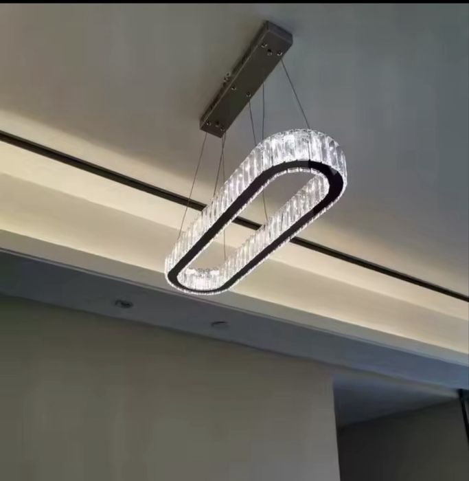 Люстра нова 57см. Хром з кристалами