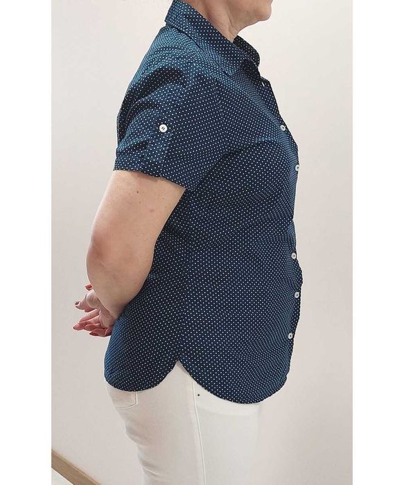 Bluzka koszula S 36 Peek Cloppenburg granatowa bawełna