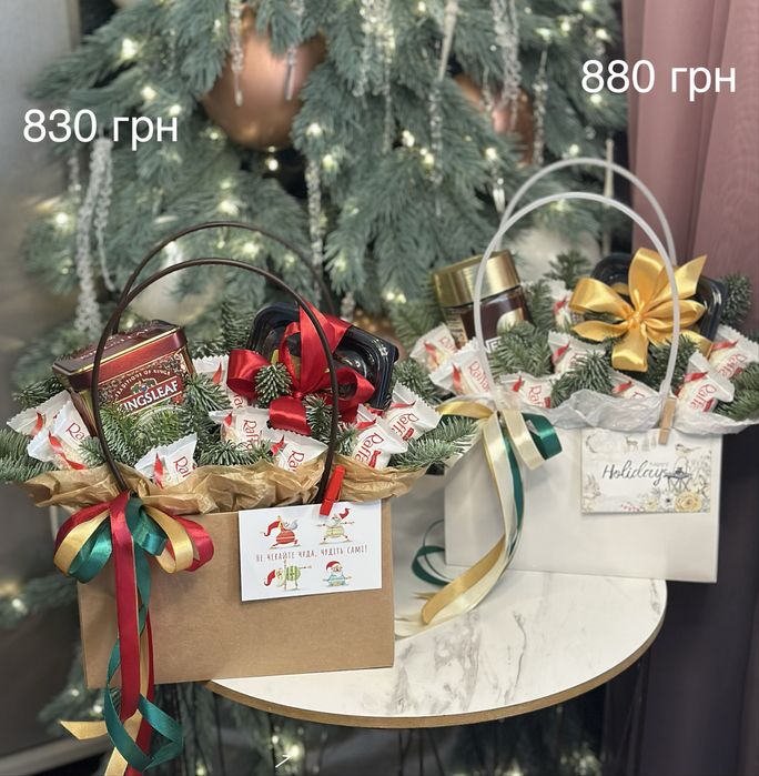 Новорічний подарунок різдвяний з Кіндер Рафаелло