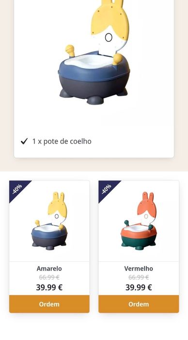 bacio ou sanita para criança