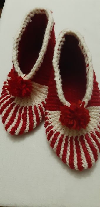 Тапочки  теплые вязаные