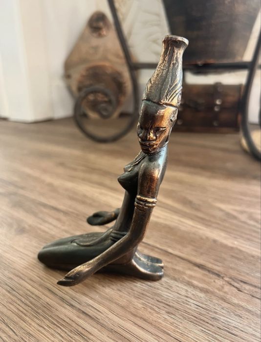 Magnífica estátua bronze antiga Parvati/Tara