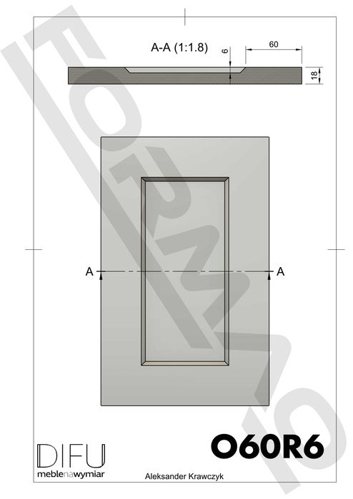 Fronty lakierowane angielskie, MDF surowe, drewniane, frezowanie CNC