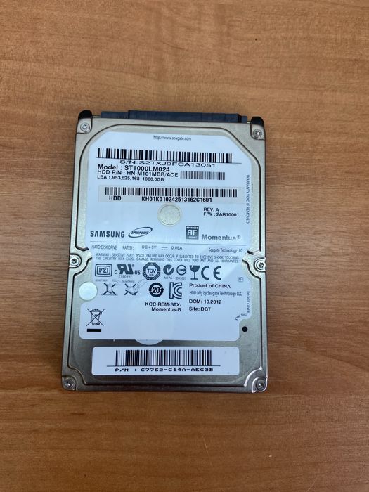 Жорсткий диск HDD 1 терабайт для ноутбуку