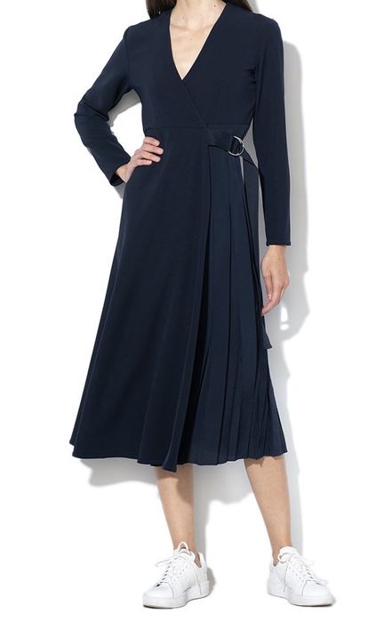 Vestido midi Sportmax Code azul marinho NOVO