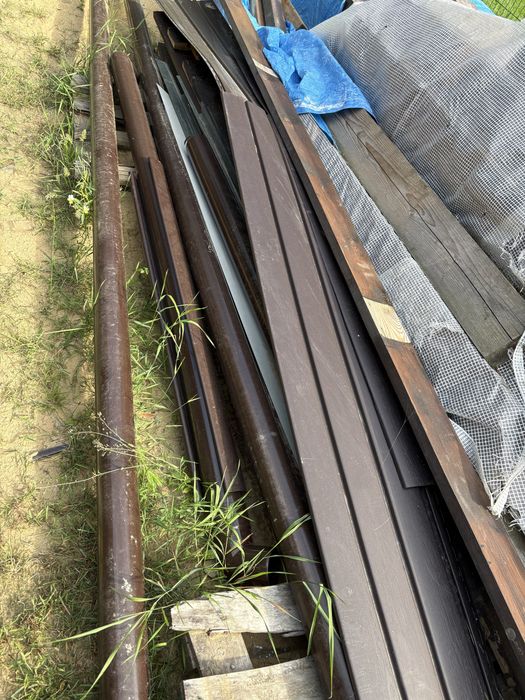 Podbitka PVC 20 m² + rynny i rury spustowe brązowe komplet