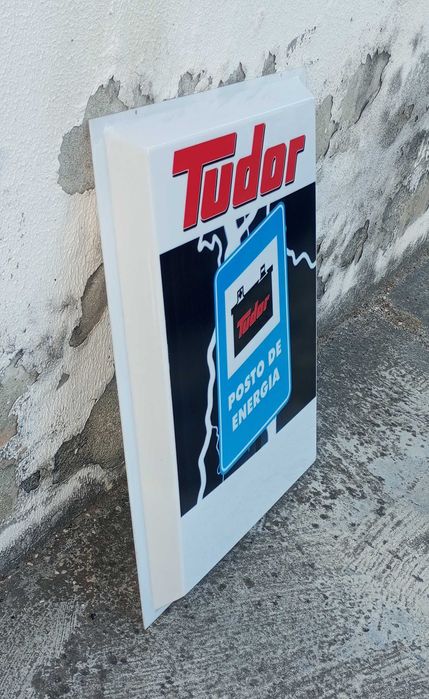 Placa publicitária Tudor Posto de Energia vintage