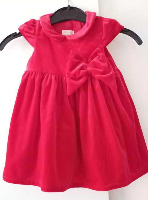H&M sukienka czerwona świąteczna 68 cm