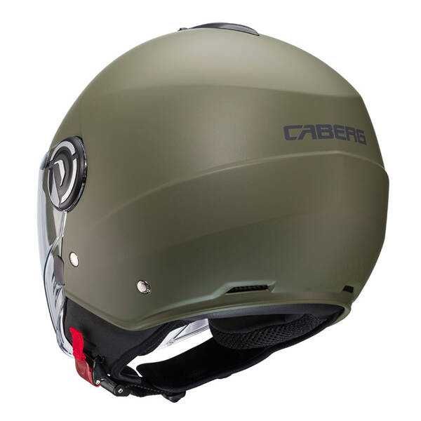 Kask otwarty jet CABERG z bledną RIVIERA V4X zielony mat MILITARY