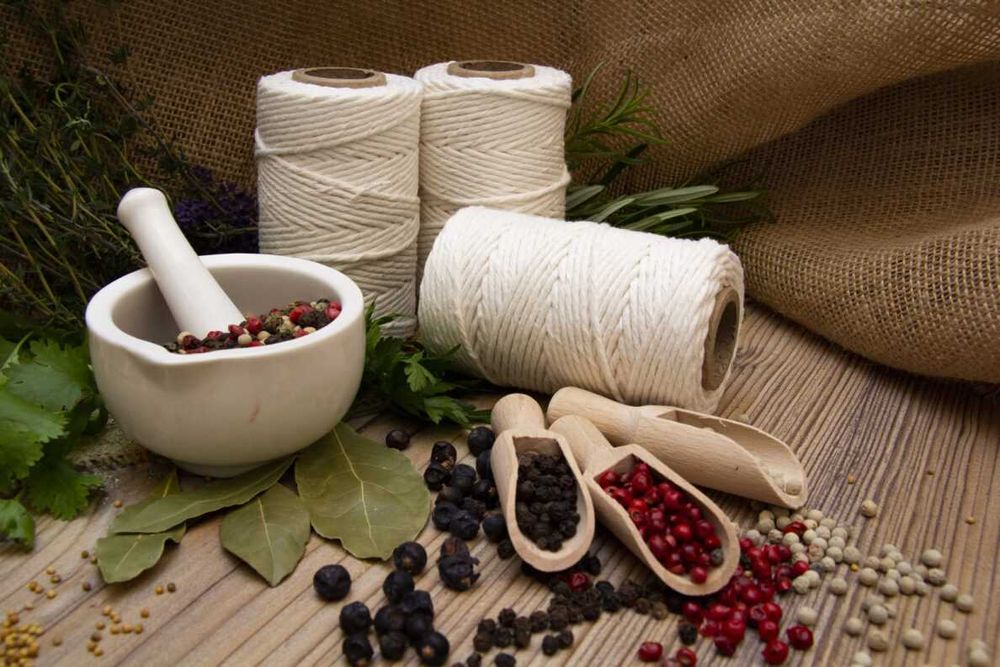 Nici bawełniane 100 g do wędzenia parzenia długość 80 m