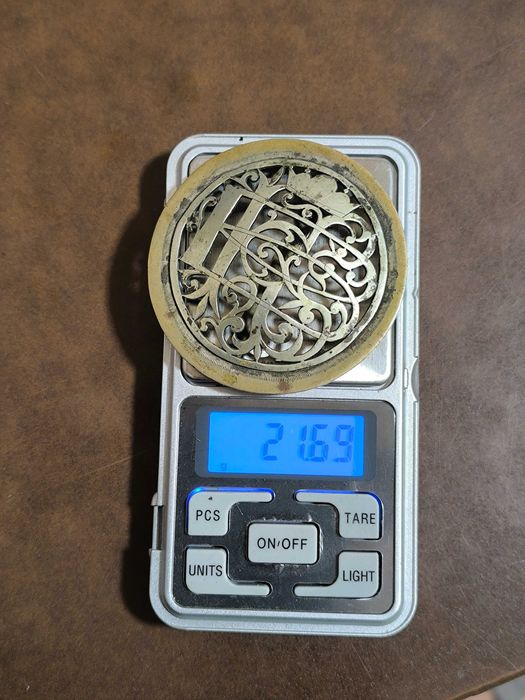 Серебряная фамильная ременная пряжка