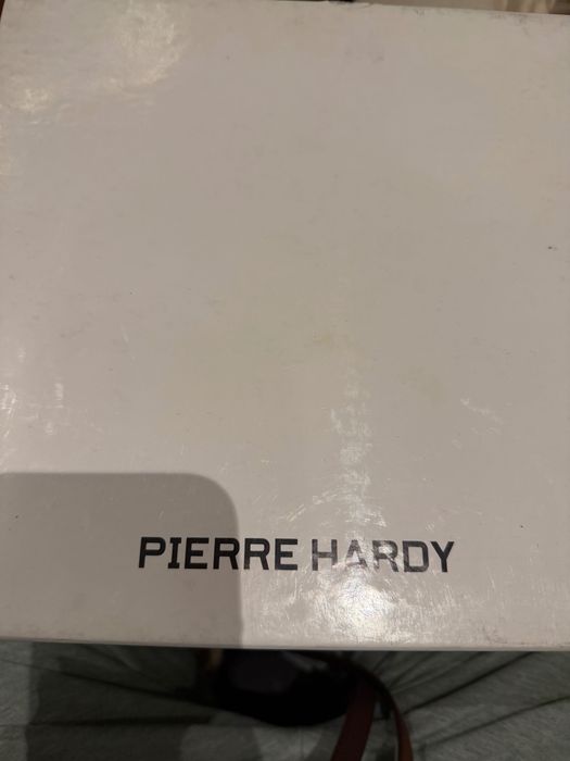 Sapatos Peep Toe Pierre Hardy Pele Camelo/Verde 37 (Com Fivela Geométrica)