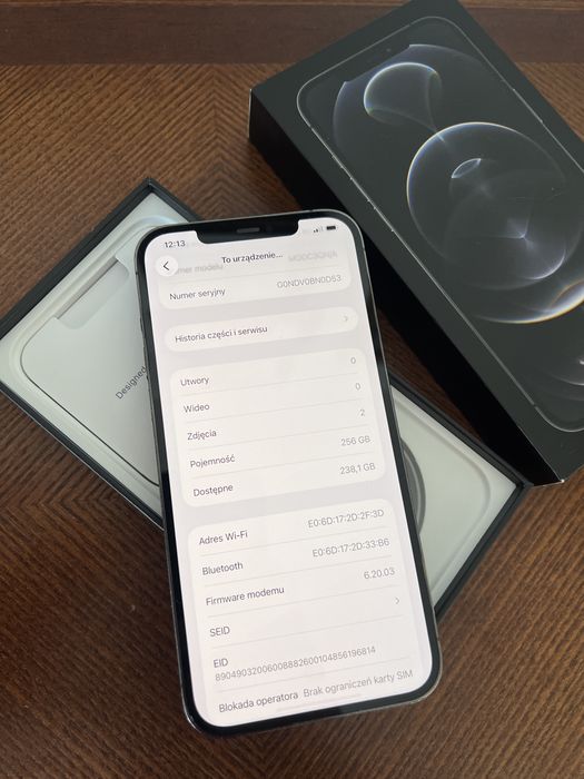 telefon iphon 12 pro max 256gb