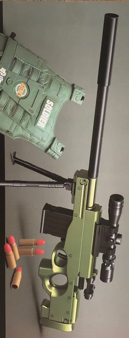 Снайперська гвинтівка AWM 74 cм,гільзи вилітають збоку