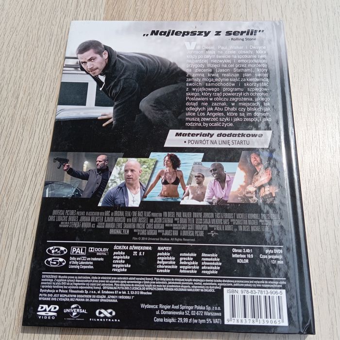 Szybcy i Wściekli 7, DVD, stan igła, super cena