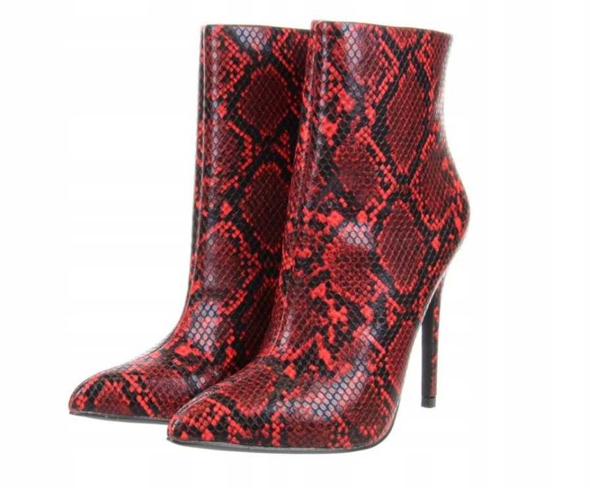 Nowe botki wężowe JustFab 'Annabella' r. 38.5