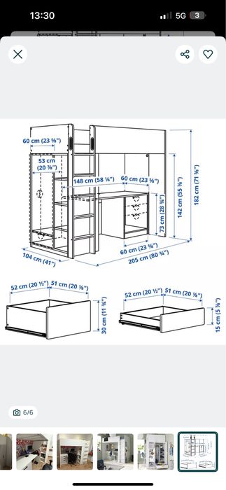 Łóżko z antresola ikea