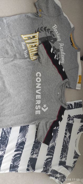 Zestaw koszulek chłopięcych-3szt. Converse, Everlast, Primark. Roz.158