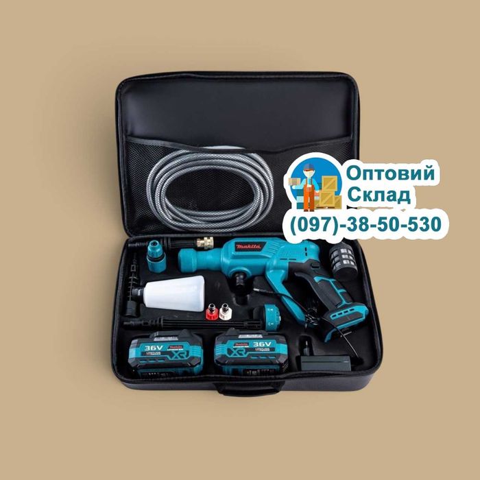 Безщіткова акумуляторна автомийка Makita DXR-928 BLUE (36V) Ручна АКБ мийка Макіта 40 БАР з 3 режимами