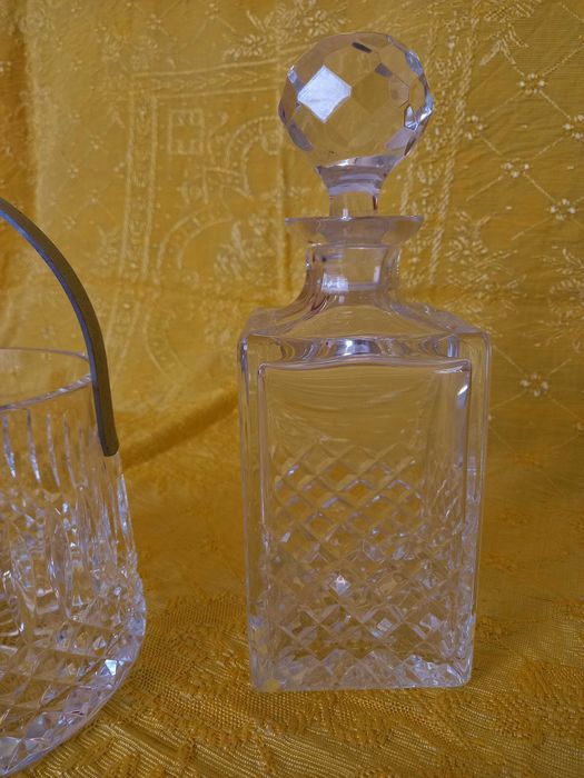 Conjunto copos, garrafa e balde gelo Cristal Atlantis64737822740609123