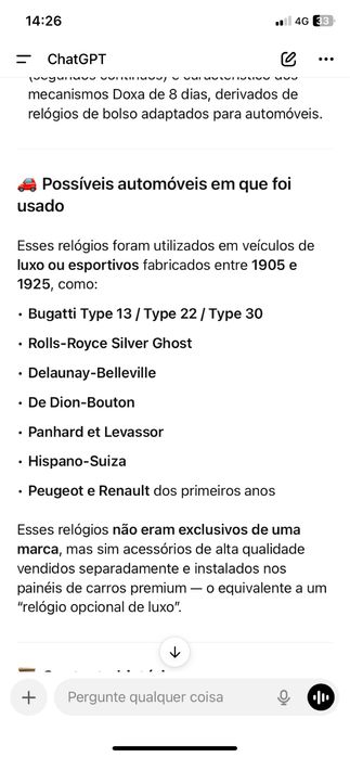 Relogio para automovel