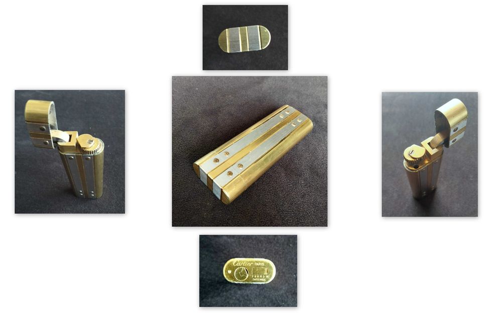 Isqueiros dos anos 70 Cartier Le Must e Cartier Santos
