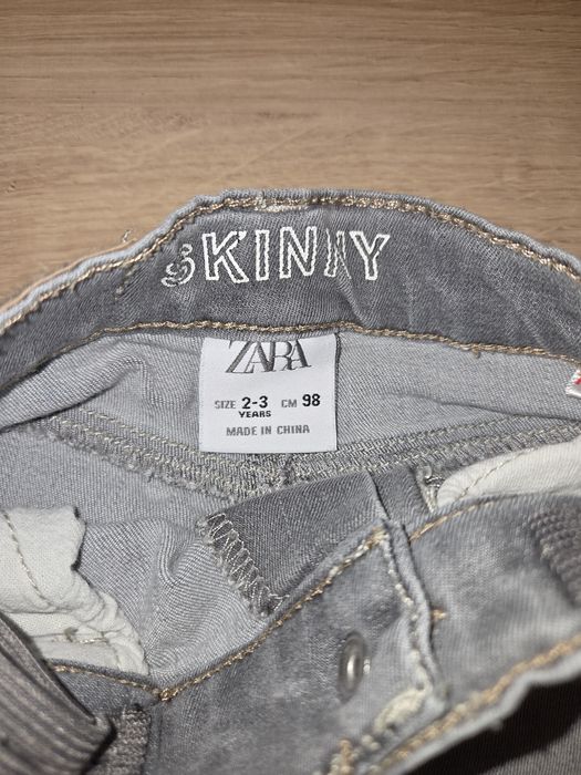 Jeansy Zara skinny polar polarek H&M Mickey Miki 98