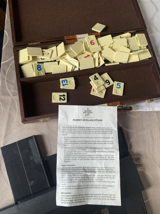 Gra planszowa rummikub unikat vintage w walizce teczce