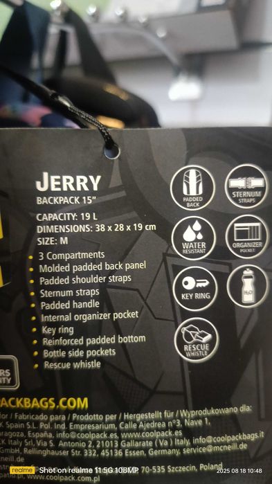 Plecak szkolny czarny w serca