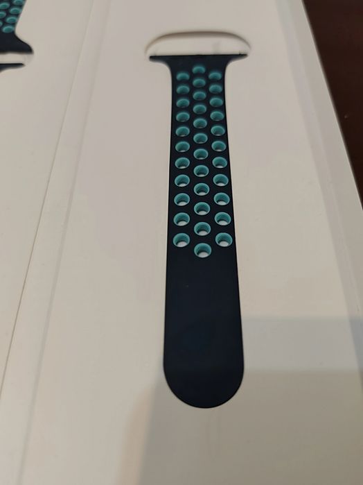 Bracelete Original Apple Watch Nike (Midnight Turquoise) - Como Nova / Full Set