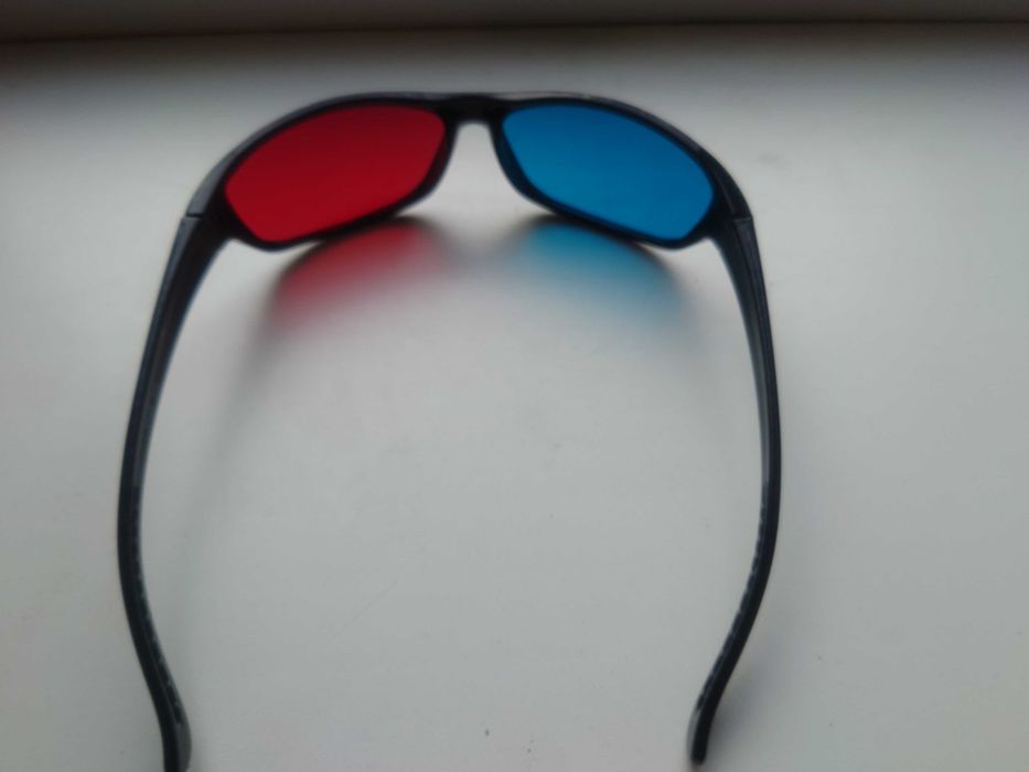 Стерео-очки форма «Лисы» 3D Анаглифные, красно-синие Оригинальные
