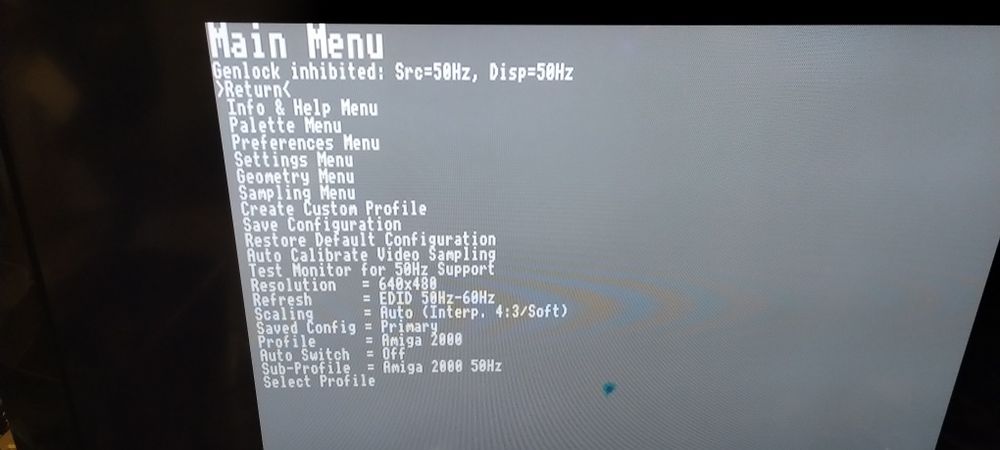 Amiga  2000 karta RGB2HDMI 2.2 CPLD
