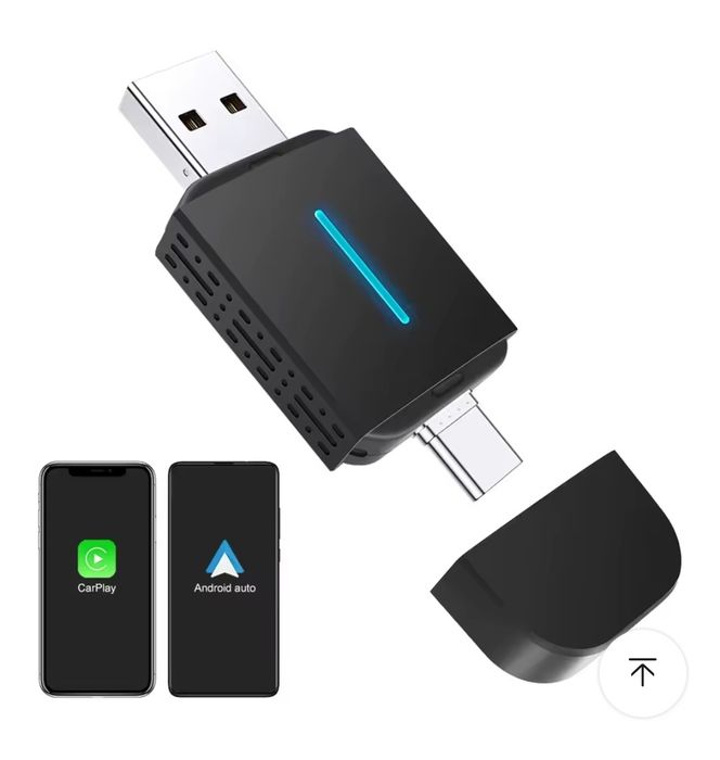 Adaptador Carplay e AndroidAuto USB e USB C