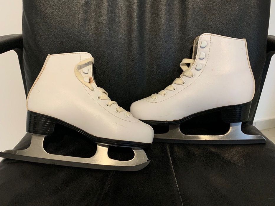 Дитячі фігурні ковзани білі 32 розмір