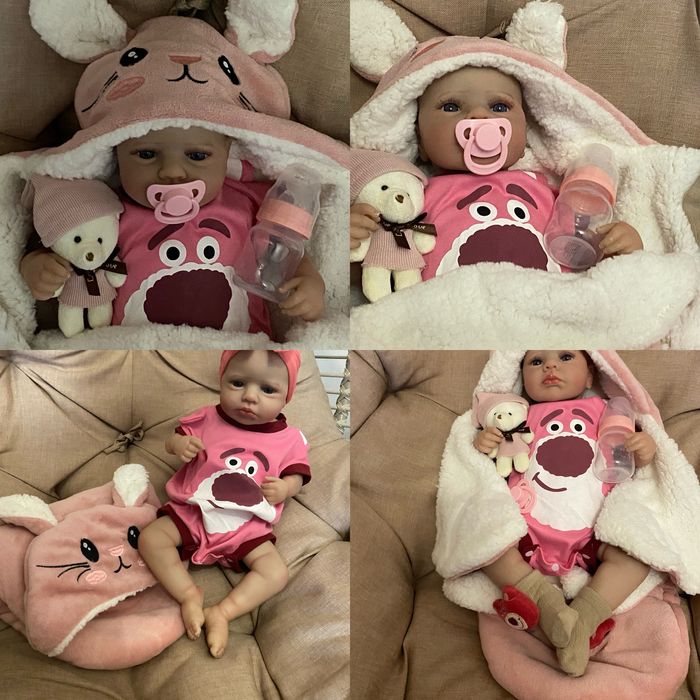 Кукла реборн 52 см, в меховом конверте