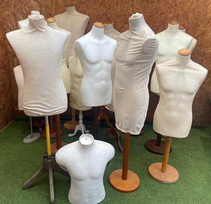 manequins antigos, com base, tamanhos diferentes