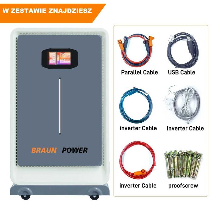 Magazyn energii 16-17KW 314ah 8000+ Mozliwy montaz