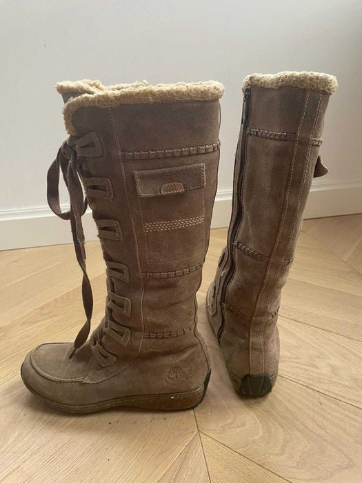 Kozaczki dziewczęce Timberland r.36,5 skóra zamszowa