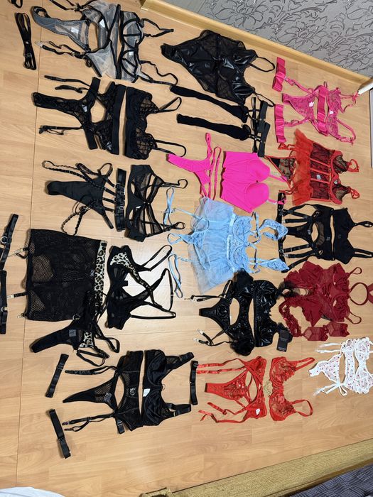 Еротична білизна белье труси ліф гартери боді пояс панчохи латекс