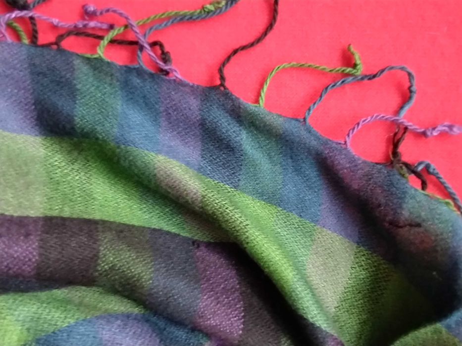 chusty wiskoza zieleń fiolet