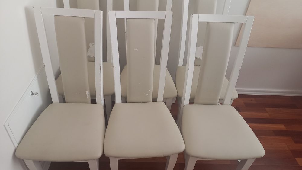 6 drewnianych krzeseł, 7me gratis