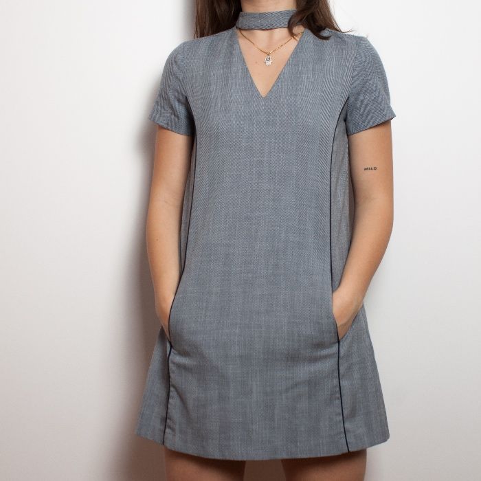 Szaroniebieska sukienka Zara S/M Zara