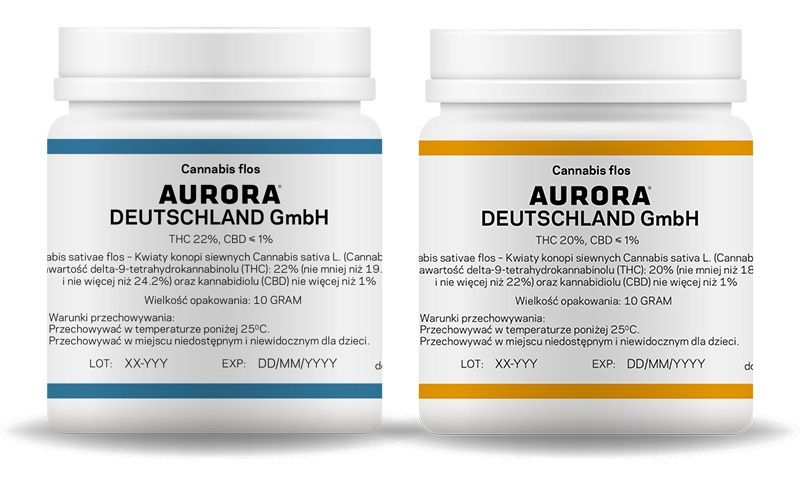 Aurora , Conopy Growth i inne  Puste opakowania