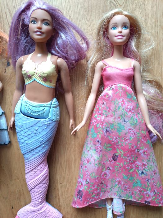 Lalki Barbie 4 sztuki oryginalne Mattel lalka Barbie syrena