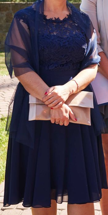 Elegancka sukienka koktajlowa wesele komunia rozmiar 38