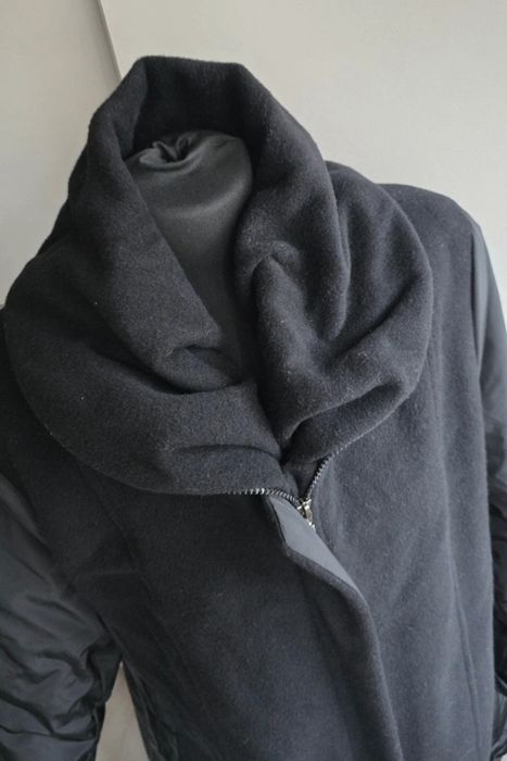 Damski płaszcz milo plus size z kołnierzem Cashmere wool