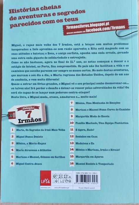 Livro da coleção 7 Irmãos - "Miguel contra-ataca"