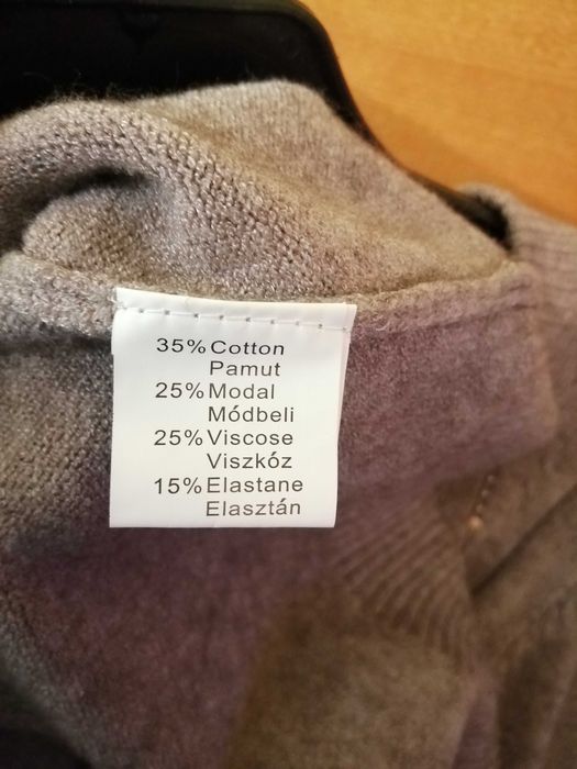 BEŻOWA bluzka z warkoczem